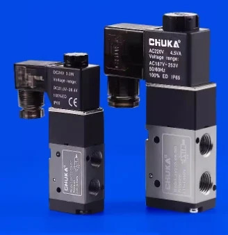 CHUKA 2위치 3 정상 솔레노이드 밸브 3V110-06 3V210-08 3V310-10 AC36V DC12V AC220V DC24V AC110V