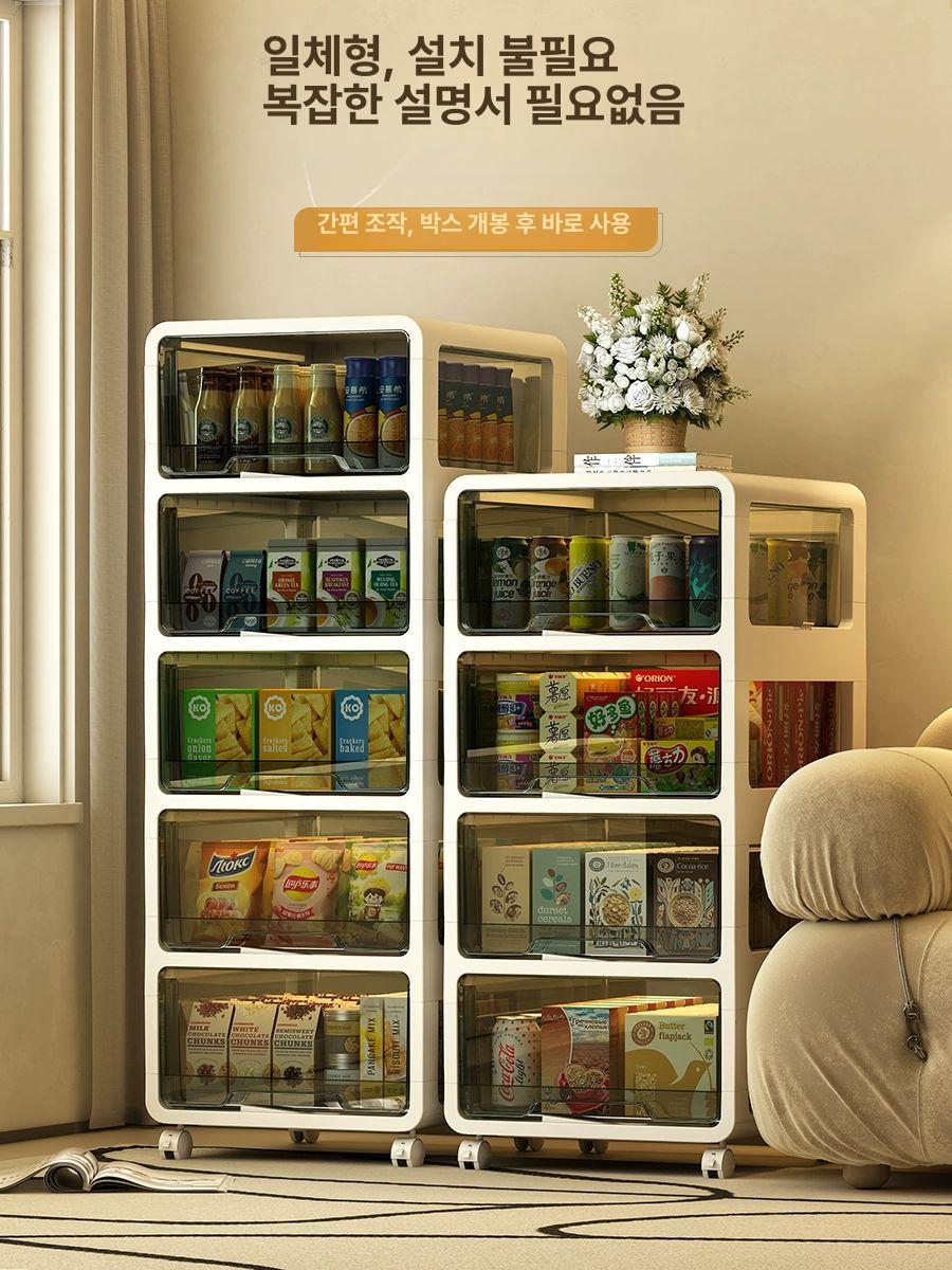 이동식 캐비닛 플라스틱 정리함 수납장 캐비넷 카트 수납함 가구 서랍형 수납트롤리 - 상세 이미지 2