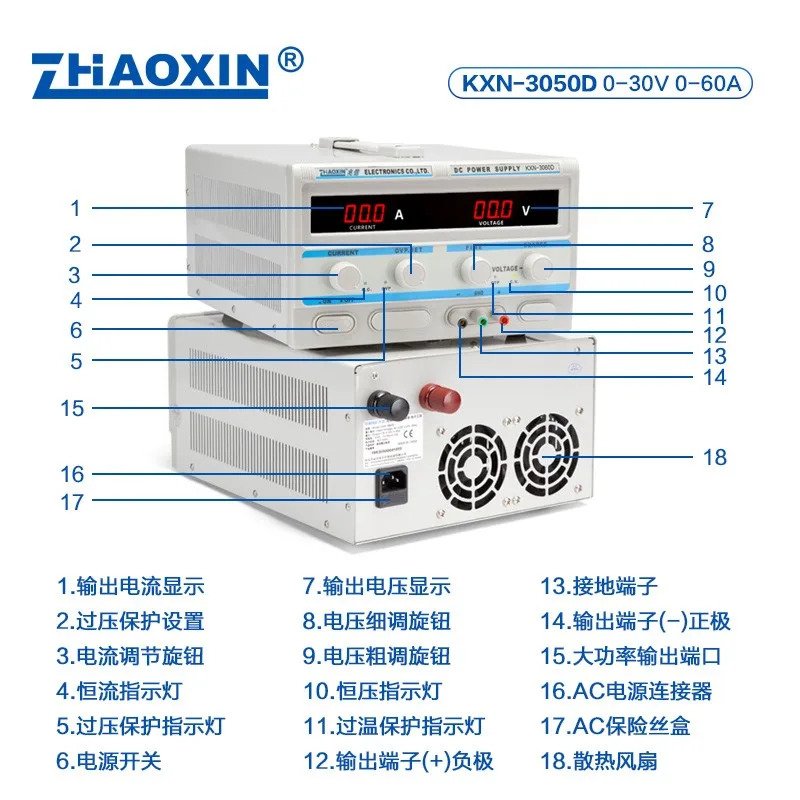 KXN-3050D 고전력 스위칭 DC 조정 전원공급장치 가능30V 50A 전기 도금