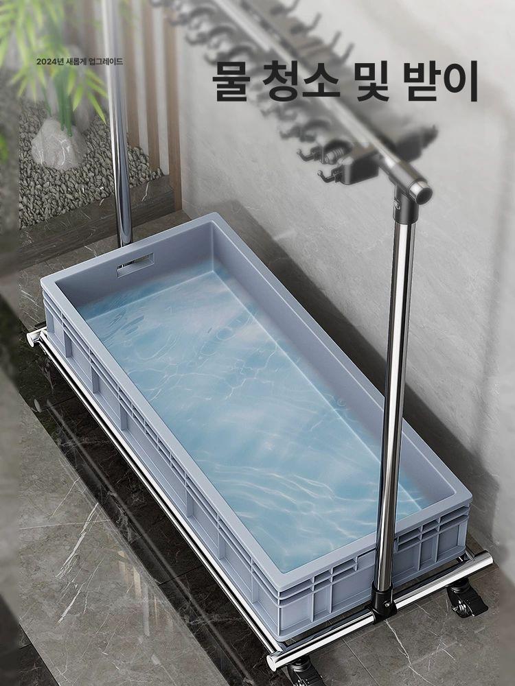 막대 무타공거치대 후크 부착식 청소도구걸이 무타공밀대걸이홀더 빗자루걸이 벽걸이 - 상세 이미지 3