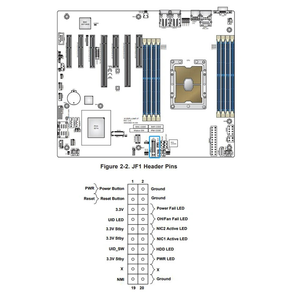 슈퍼마이크로 서버 마더보드 X12SPL-F LGA-4189 DDR4-3200MHz C621A 10XSATA 3