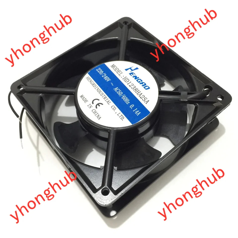 HENGRD 2 와이어 서버 냉각팬 HD1238HA2SA AC 240V 0.14A mm