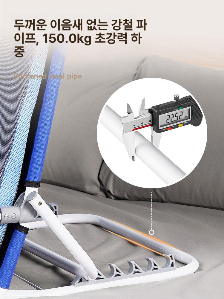 쿠션 접이식의자 각도조절 발판 안락 접의자 좌식의자 휴식 접는의자 등받이의자 - 상세 이미지 4