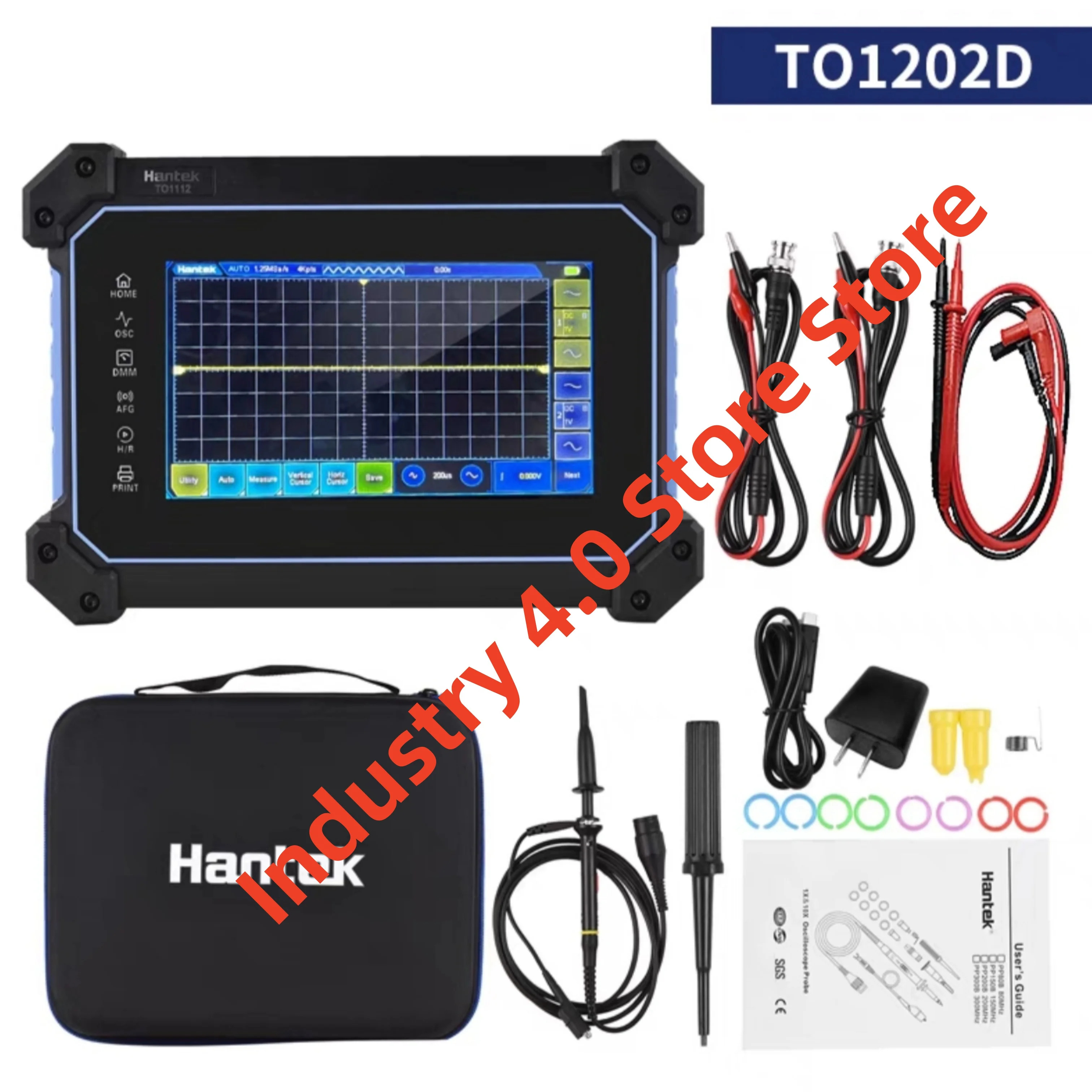Hantek TO1202C TO1202D 휴대터치 스크린 평면 디지털 오실로스코프 원본