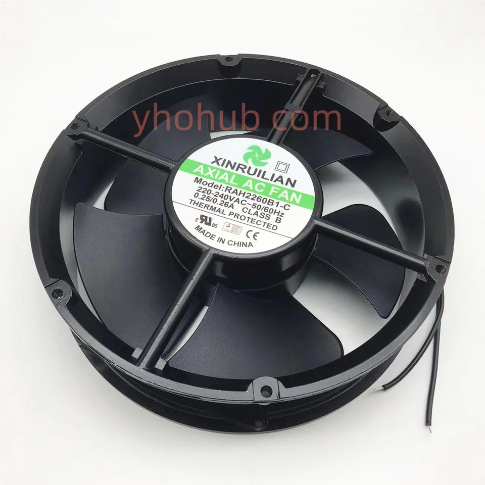Xinruilian RAH2260B1-C AC 220V 0.25A 200x200x60mm 2핀 서버 냉각팬