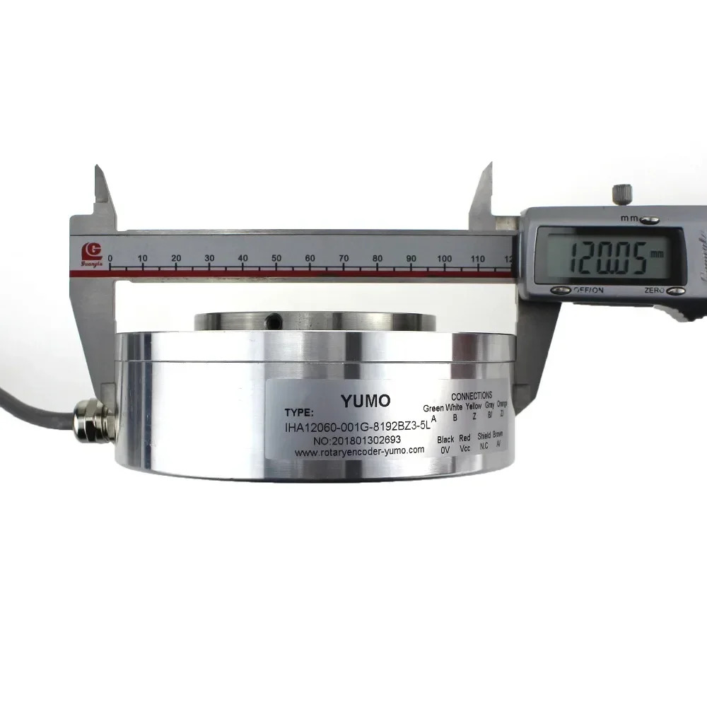 YUMO IHA12060-001G-8192BZL 5mm 회전식 인코더 스루 샤프트 15mm 20mm 25mm 360 ppr 1024ppr