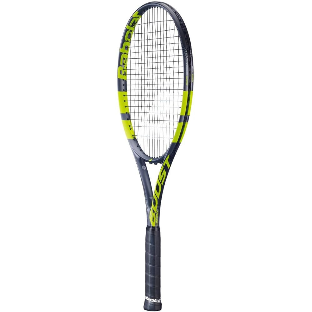 Babolat Boost Aero 스트링 테니스 라켓, 그린/옐로우 그레이 그립) (10.2cm(4 1/4인치) 4 1/4 Grip - 상세 이미지 3