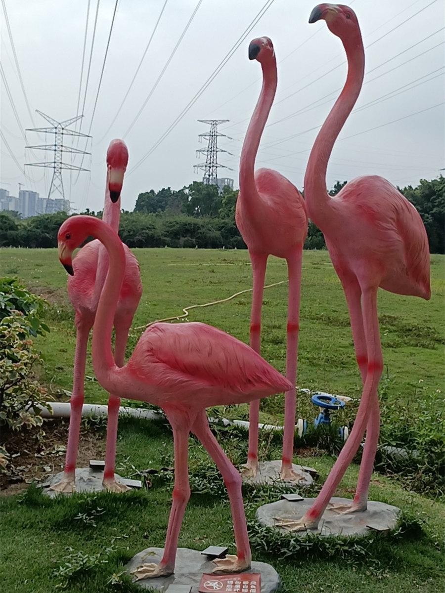 홍학 모형 야외장식품 대형 조형물 카페 플라밍고 정원 인형 유럽풍 포토존 농장 펜션 - 상세 이미지 2