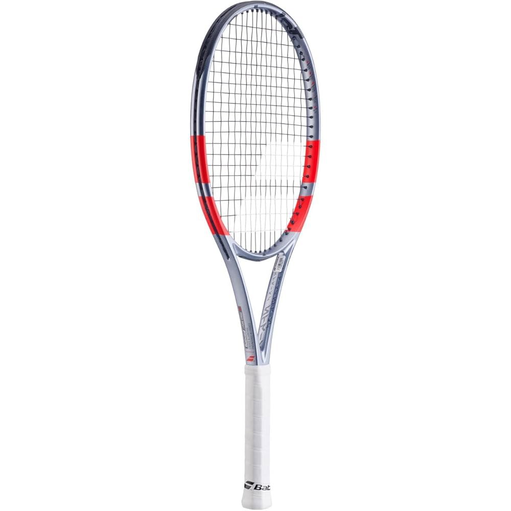 Babolat Pure Strike 100 16x19 4세대 (10.4cm(4 중간 장력에서 거트 - 1/8인치) 카본 범위 화이트 그레이 16g 테니스 라켓, 그립) - 상세 이미지 3
