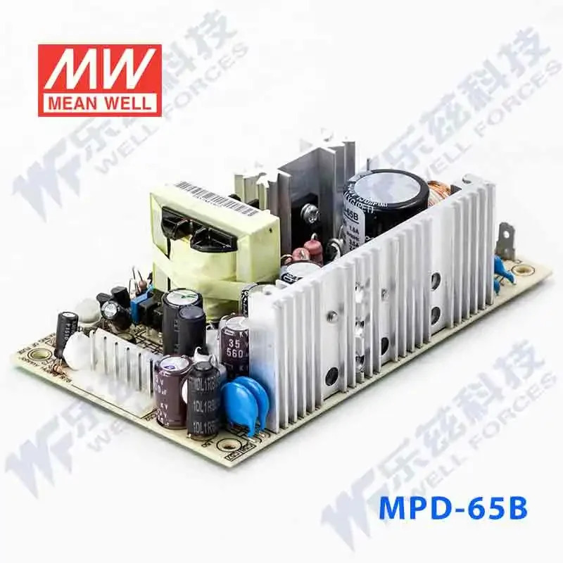 MPD-65B 대만 Mingwei 듀얼 채널 PCB 베어 보드 전원공급장치 65W5V24V 5V6A 24V2.6A