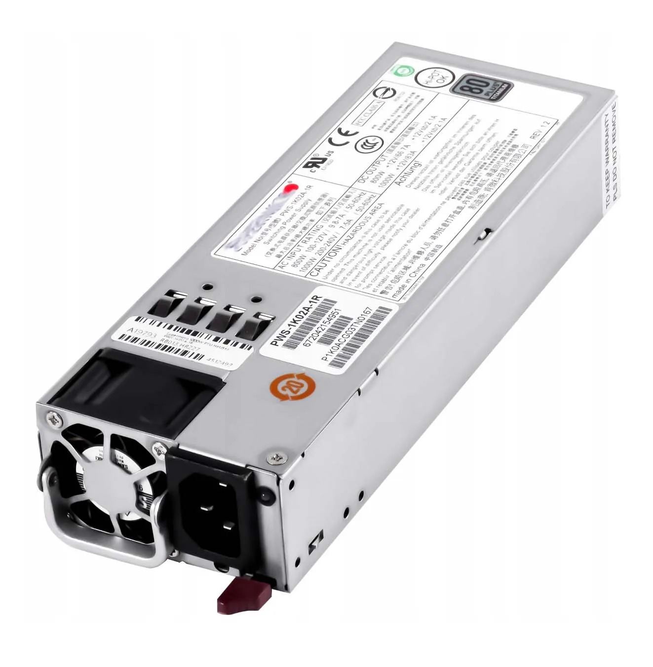 Supermicro PWS-1K02A-1R 1000W 1U 전원공급장치 모듈 80 Plus 티타늄 PSU원본