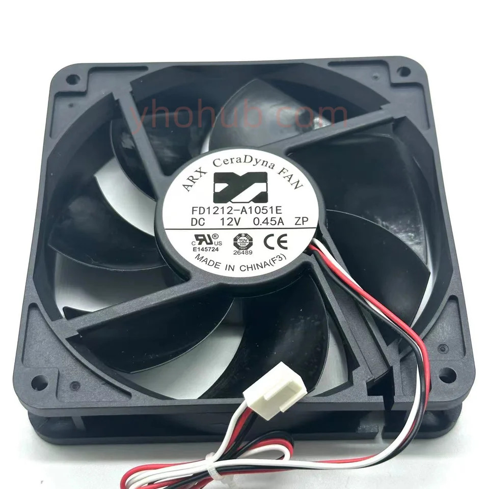 ARX FD1212-A1051E DC 12V 0.45A 120x120x25mm 3 선 서버 냉각팬