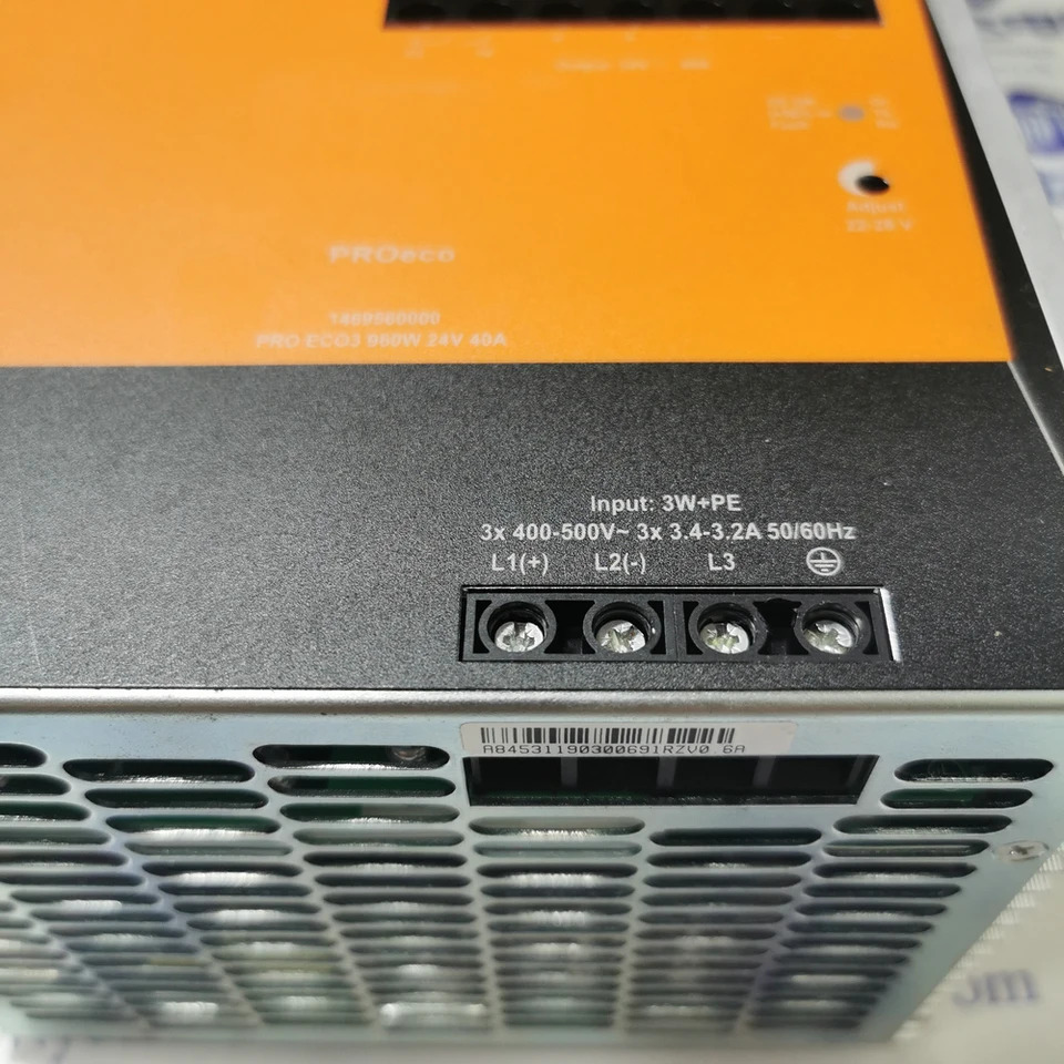 Weidmuller 스위칭 전원공급장치 모듈 가이드 레일 설치 PRO ECO3 960W 24V 40A 1469560000