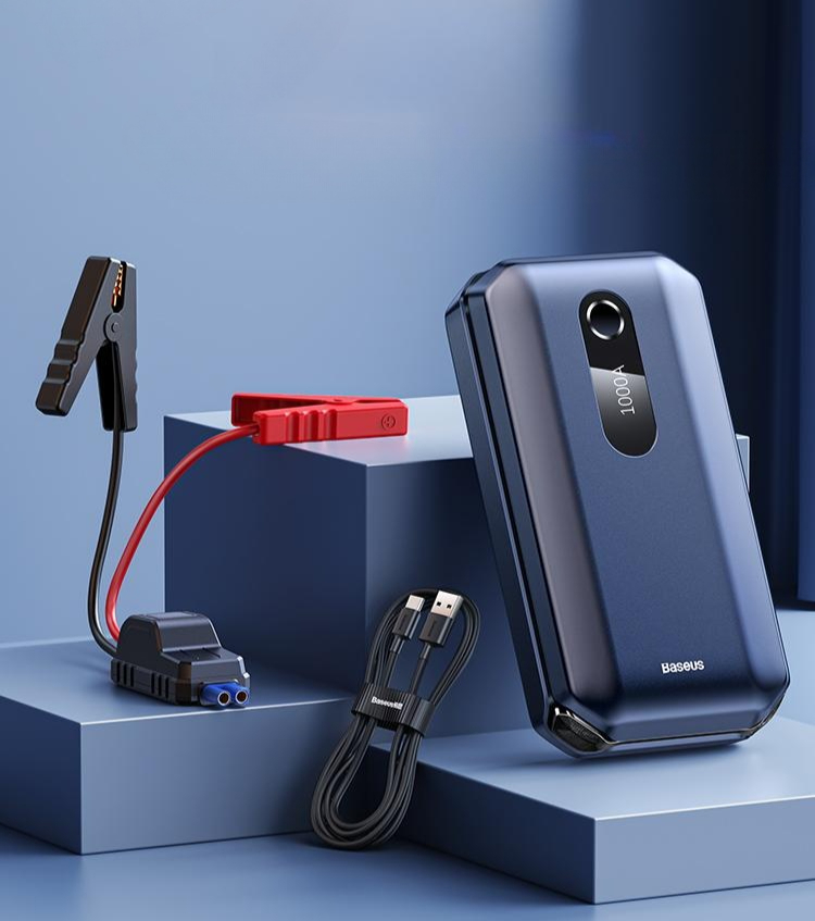 20000mah 스타터 충전기 보조배터리 부스터 비상시동 차량용 태양광 가솔린 리튬 - 상품 이미지