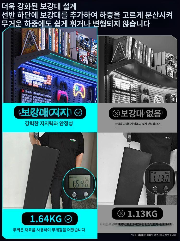 메탈 타공판 철제 수납 타공보드 정리대 데스크 철판 걸이대 스탠드형 거치대 진열대 - 상세 이미지 5