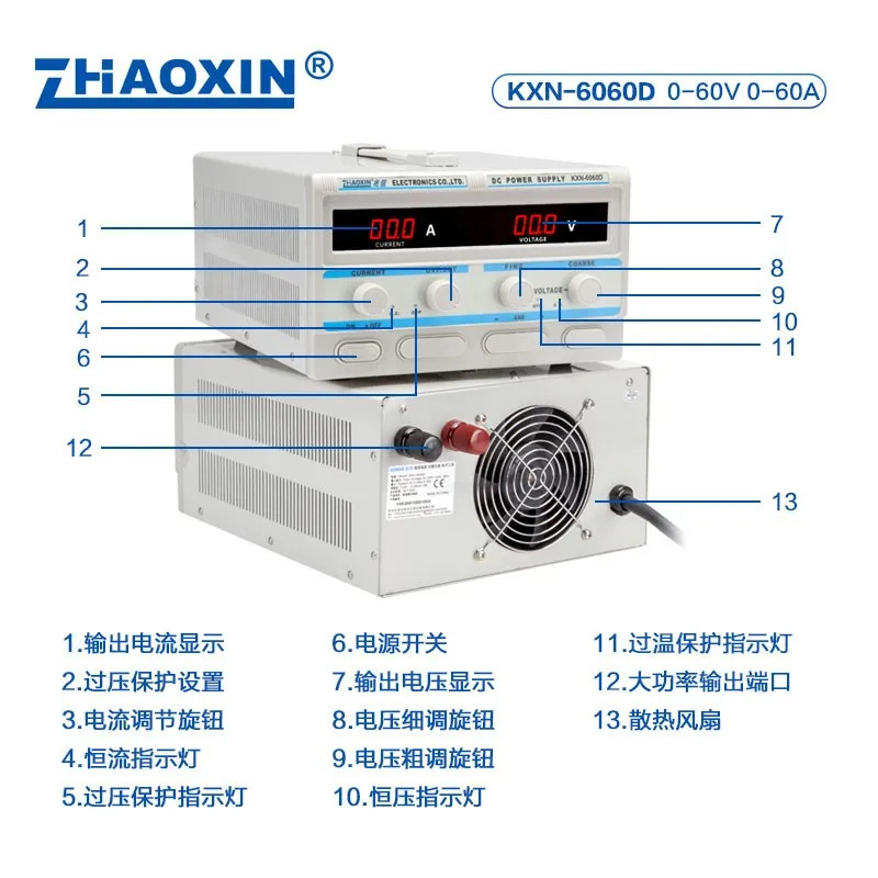 KXN-6060D 고전력 스위칭 DC 조정 전원공급장치 60V 60A 전기 도금