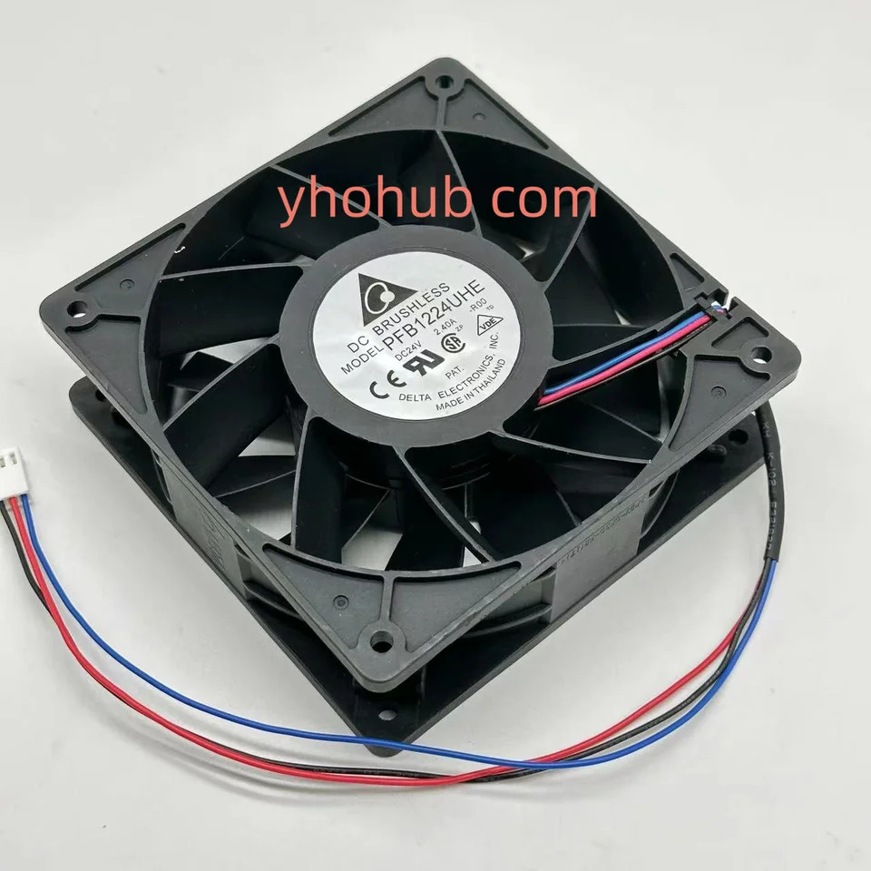 Delta Electronics PFB1224UHE R00 DC 24V 2.4A mm 3 선 서버 냉각팬