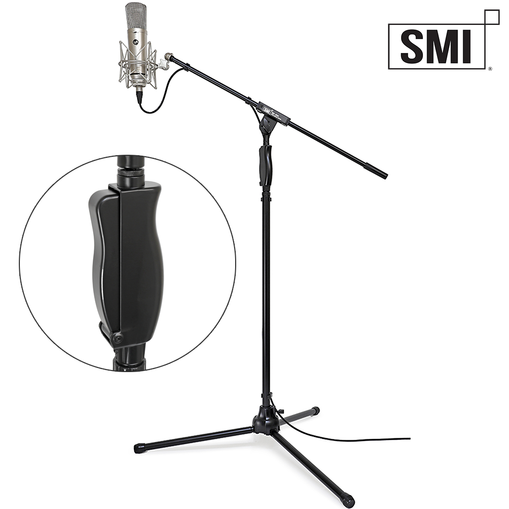 SMI MS-30A 원터치 높이조절 T자 일자형 콘덴서 붐 마이크스탠드 방송용 거치대 - 상품 이미지