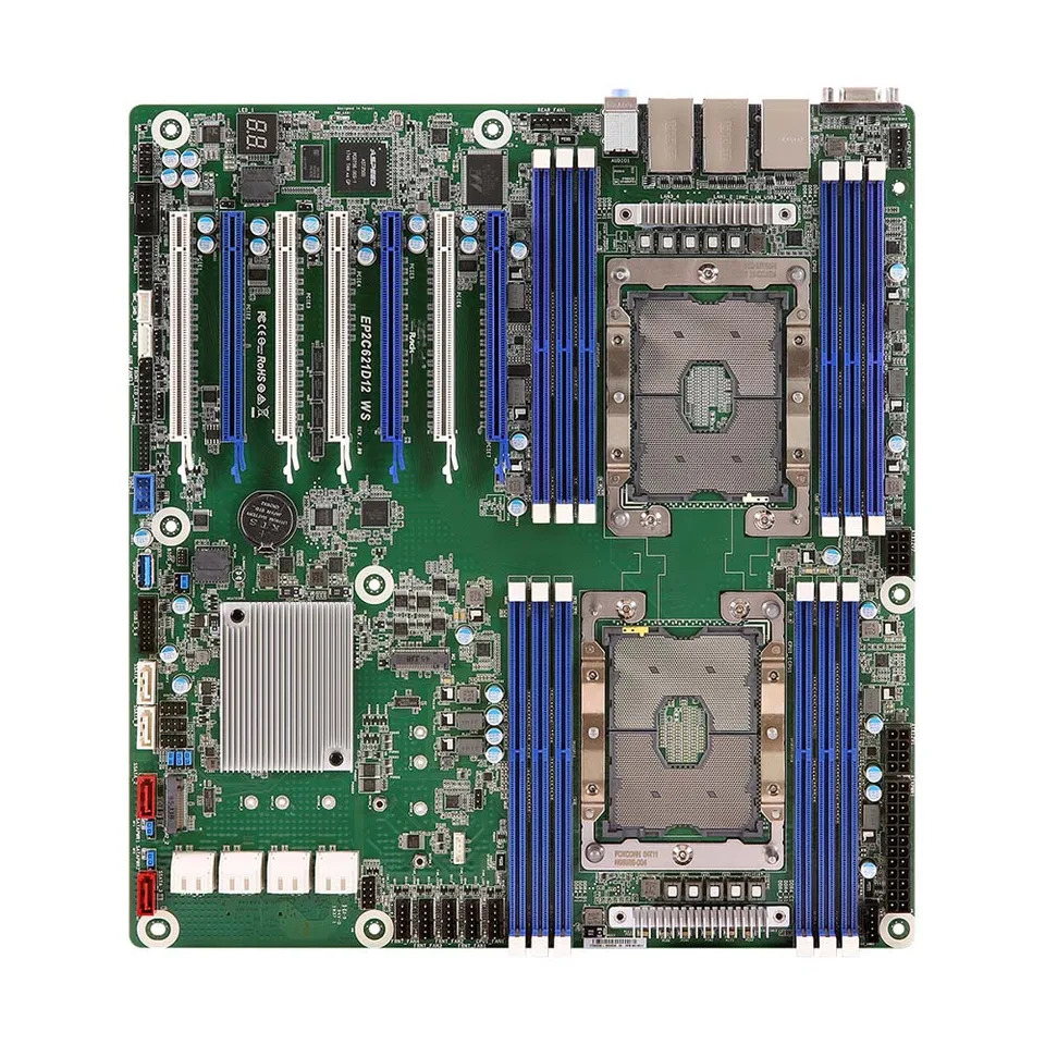 ASRock호환 워크스테이션 마더보드 EP2C621D12 WS 듀얼 슬롯 지원 LGA3647 2 세대 DDR4