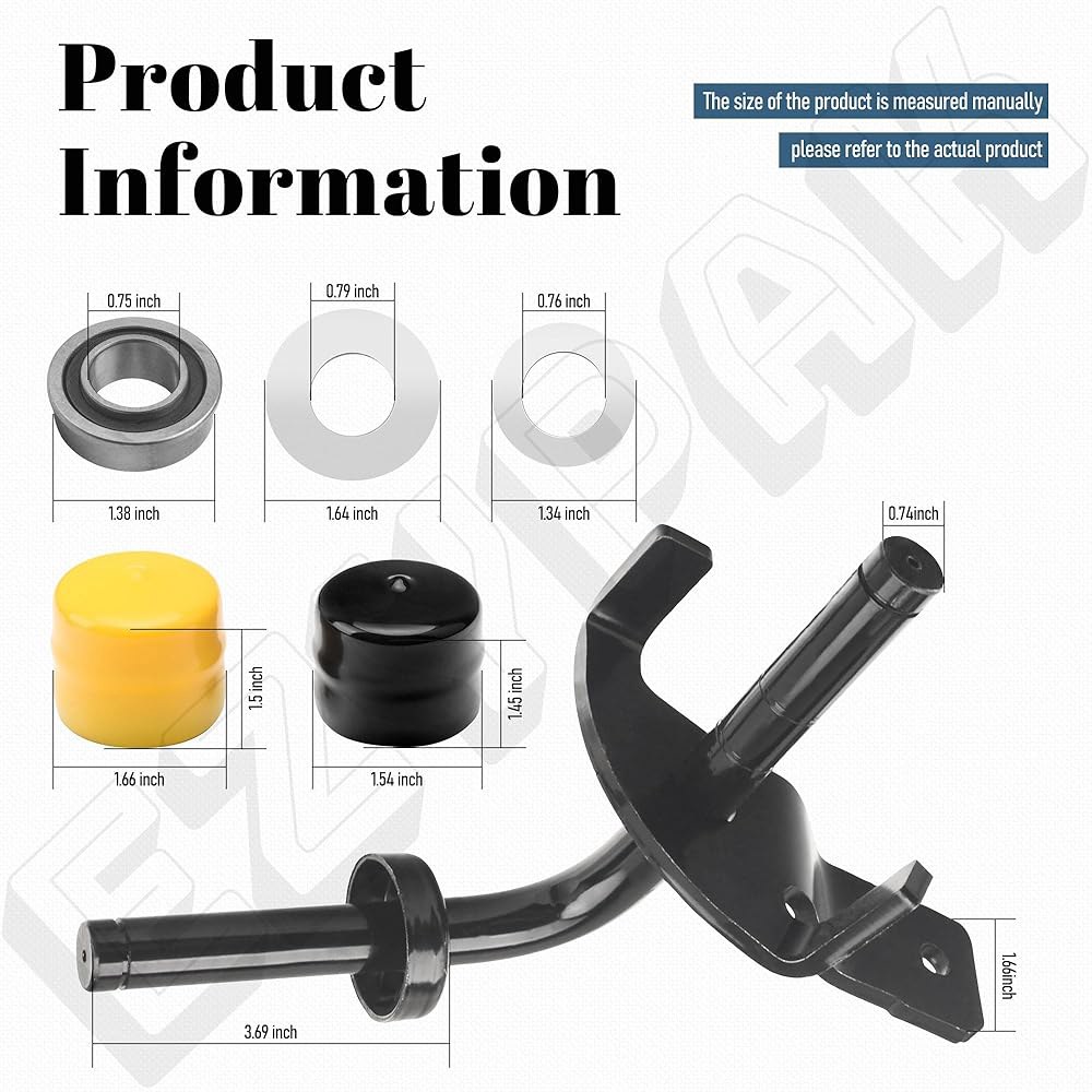 프론트 액슬 스티어링 스핀들 및 휠 Husqvarna 교체용 베어링 194744 부품과 키트 532403087 596873701 모어 596873601 호환 Poulan 라이딩 - 상세 이미지 2