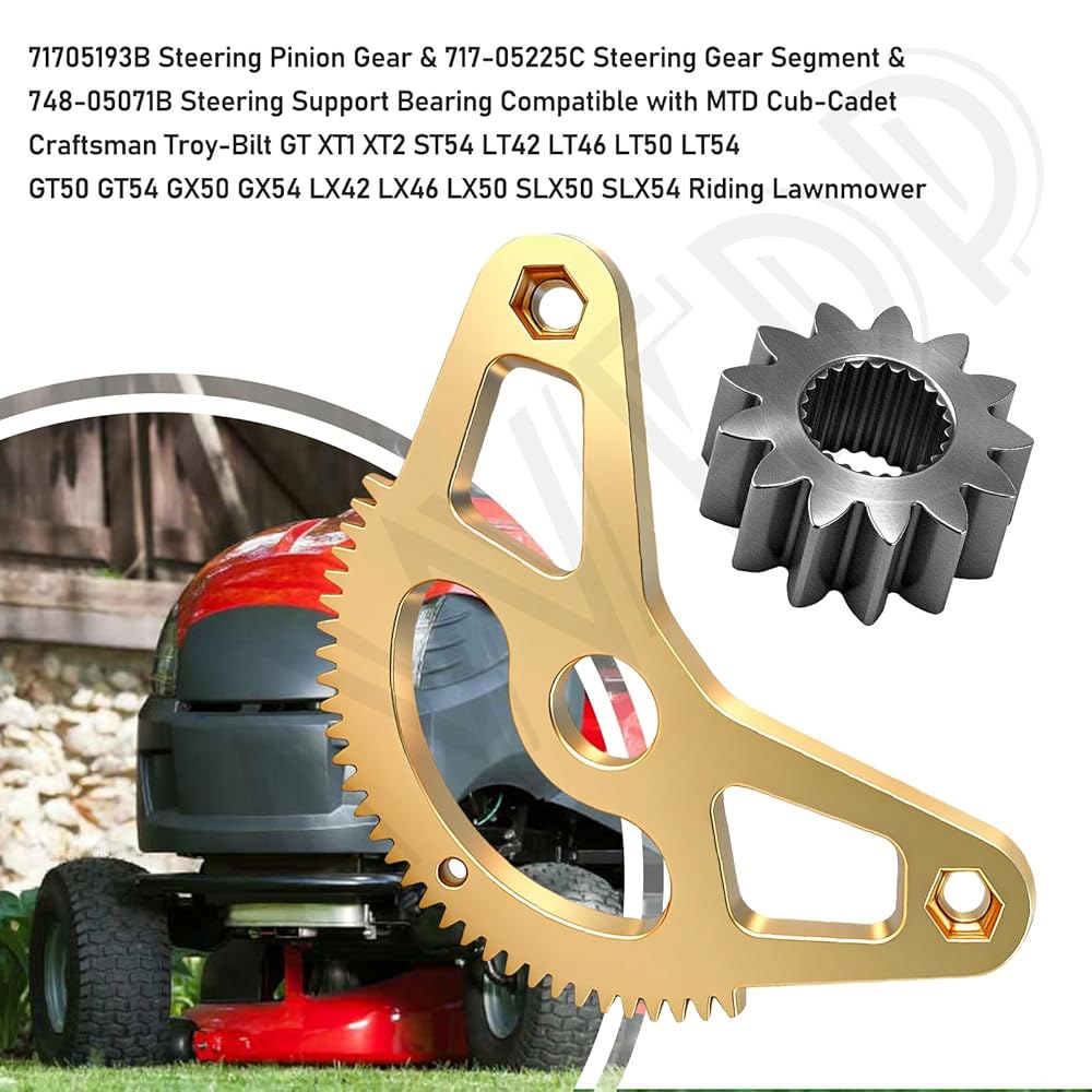 717-05225C 스티어링 기어 세그먼트 및 748-05071B MTD 기계와 Craftsman 50 XT2 피니언 Troy-Bilt 베어링 GT SLX50 호환 GX54 서포트 - 상세 이미지 3