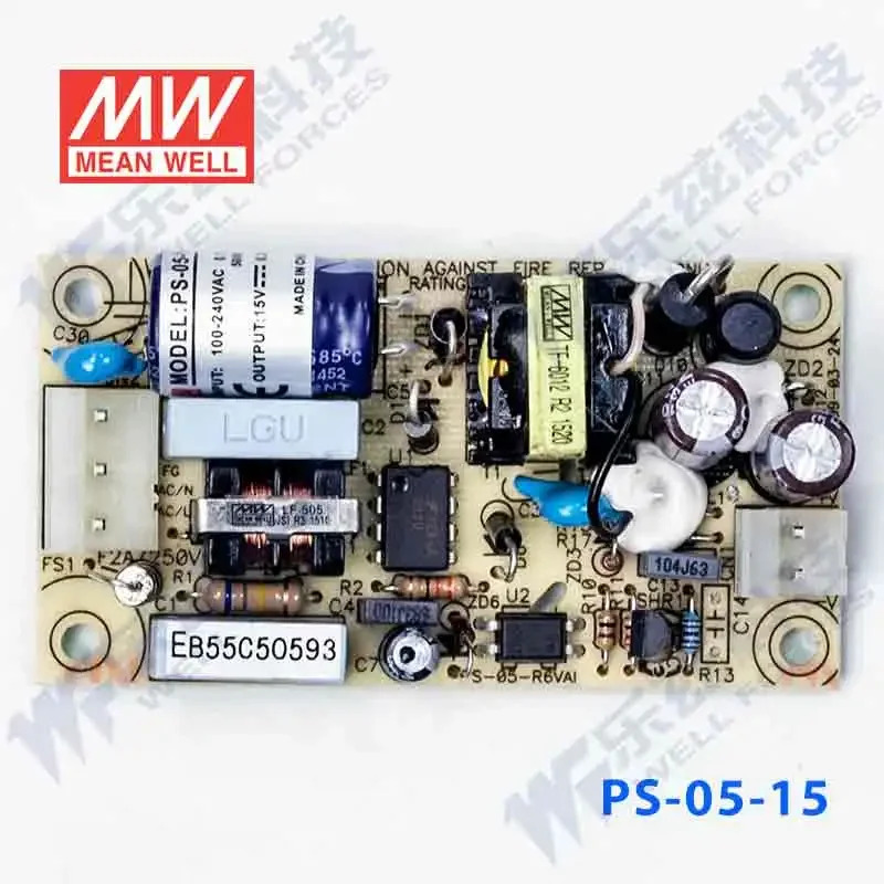 PS-05-15 대만 Mingwei DC 전압 조정기 PCB 베어 보드 스위치 전원공급장치 0.35A 기판 5W15V
