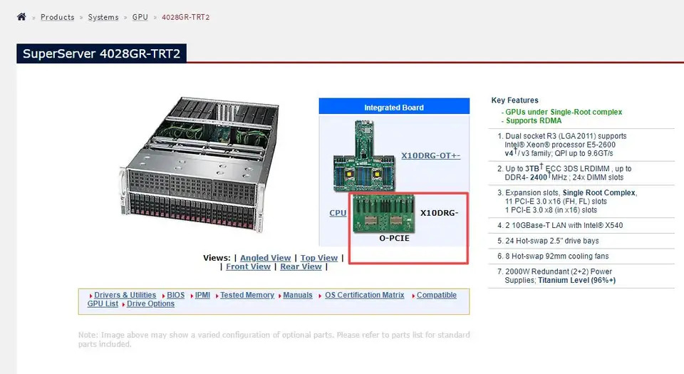 Supermicro PCI-Express 확장 슬롯 보드X10DRG-O-PCIE