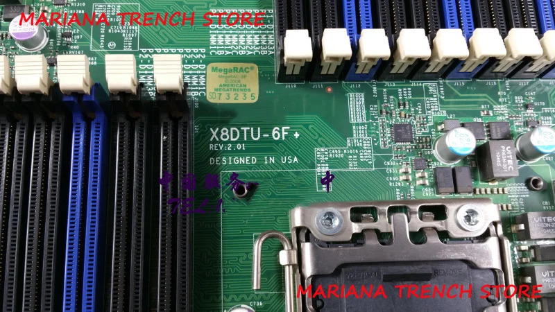 슈퍼마이크로 마더보드 제온 프로세서X8DTU-6F 5600/5500 시리즈 82576 듀얼 포트 기가비트 이더넷 컨트롤러 IPMI 2.0