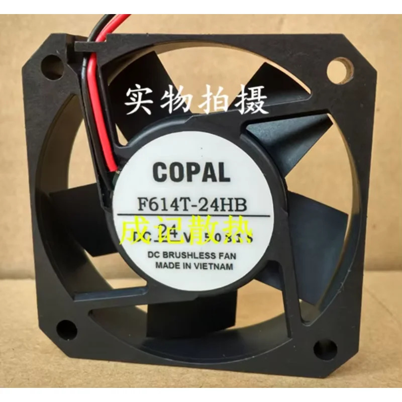 COPAL F614T-24MB F614T-24MC F614T-24HB 사각 냉각팬 2핀 서버 DC 24V 60x60x15mm