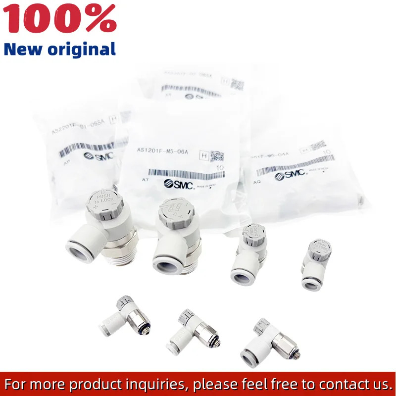 5PCS 실린더 공압 압력 속도 제어 밸브 AS3211F-03-06SA AS3211F-03-08SA AS3211F-03-10SA AS3211F-03-12SA