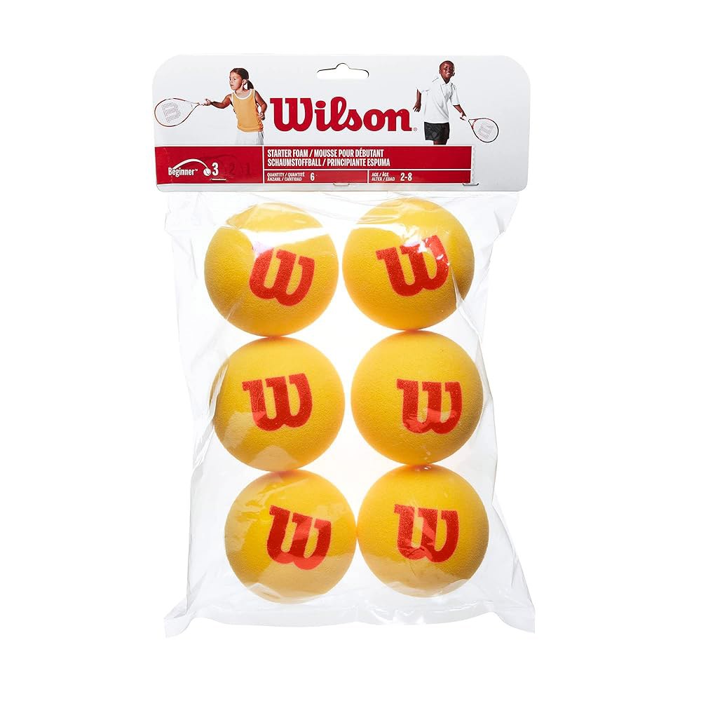 Wilson Sporting Goods 스타터 폼 유스 6개입 테니스 공, - 상품 이미지