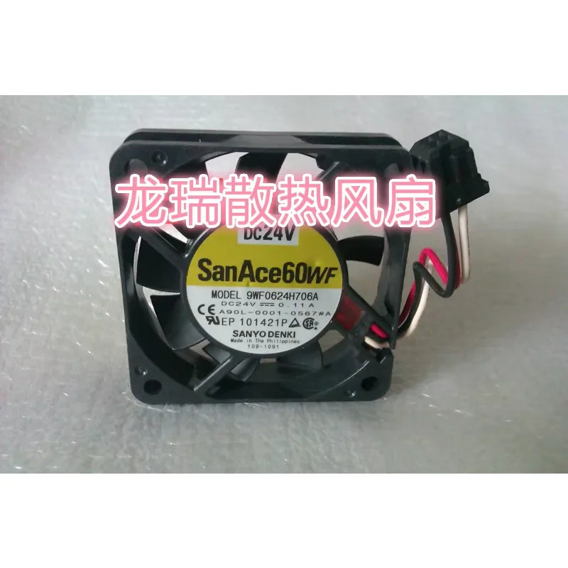 Sanyo Denki 서버 냉각팬 3 선 9WF0624H706A DC 24V 0.11A 60x60x15mm