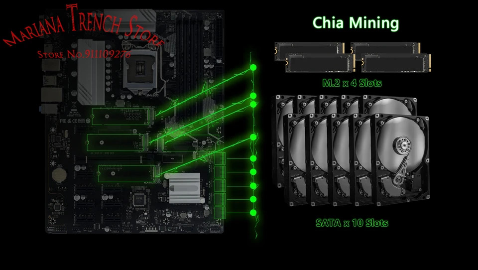 바이오마더보드TZ590-BTC DUO 소켓 1200세대 11 세대 코어 프로세서 DDR4 PCIe 3.0 USB 3.2 M.2 SATA3 6 Gb/s