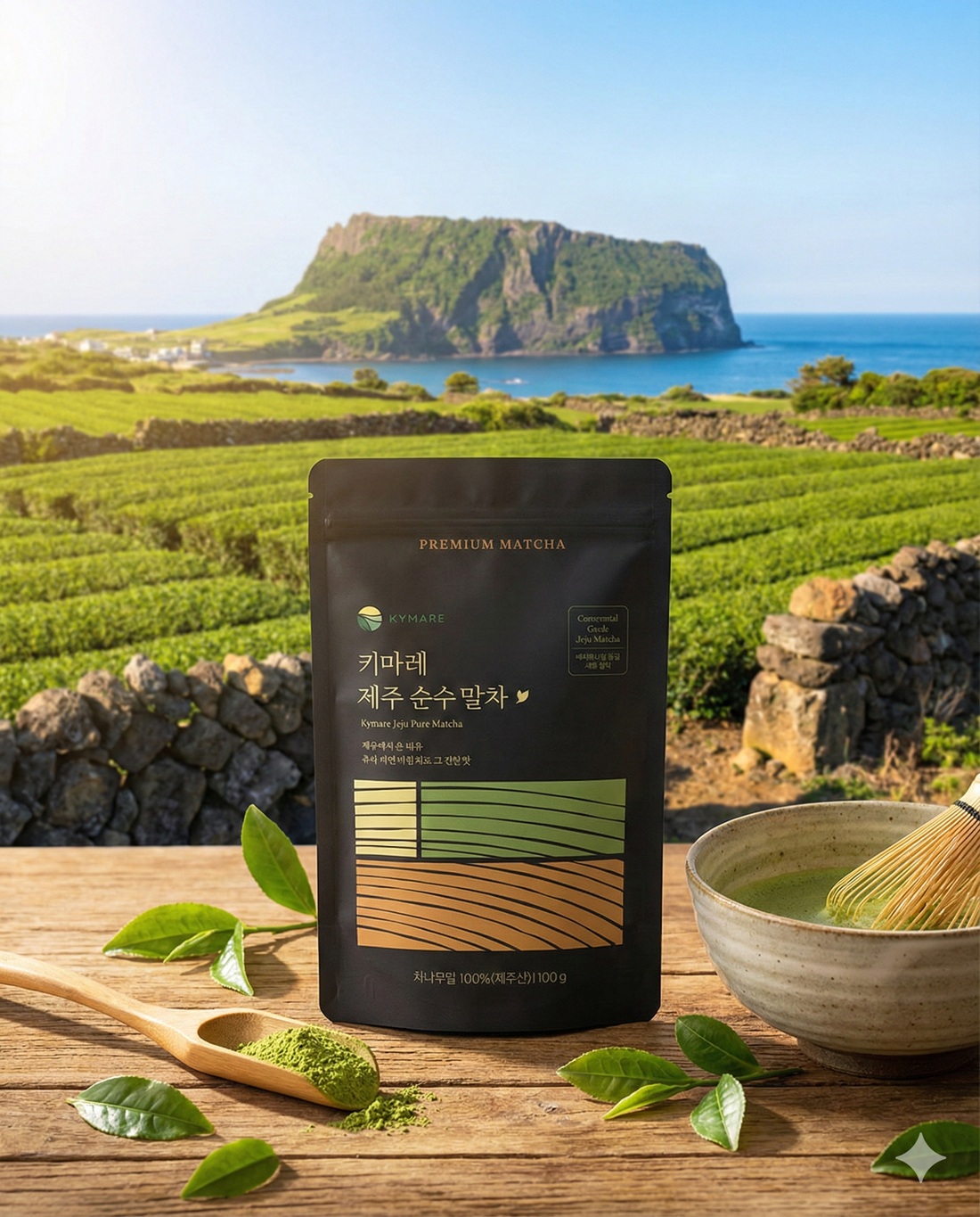 키마레 제주 순수 말차 가루 라떼 무설탕 파우더 분말 녹차 차이 유기농 100% 100g 이미지 7
