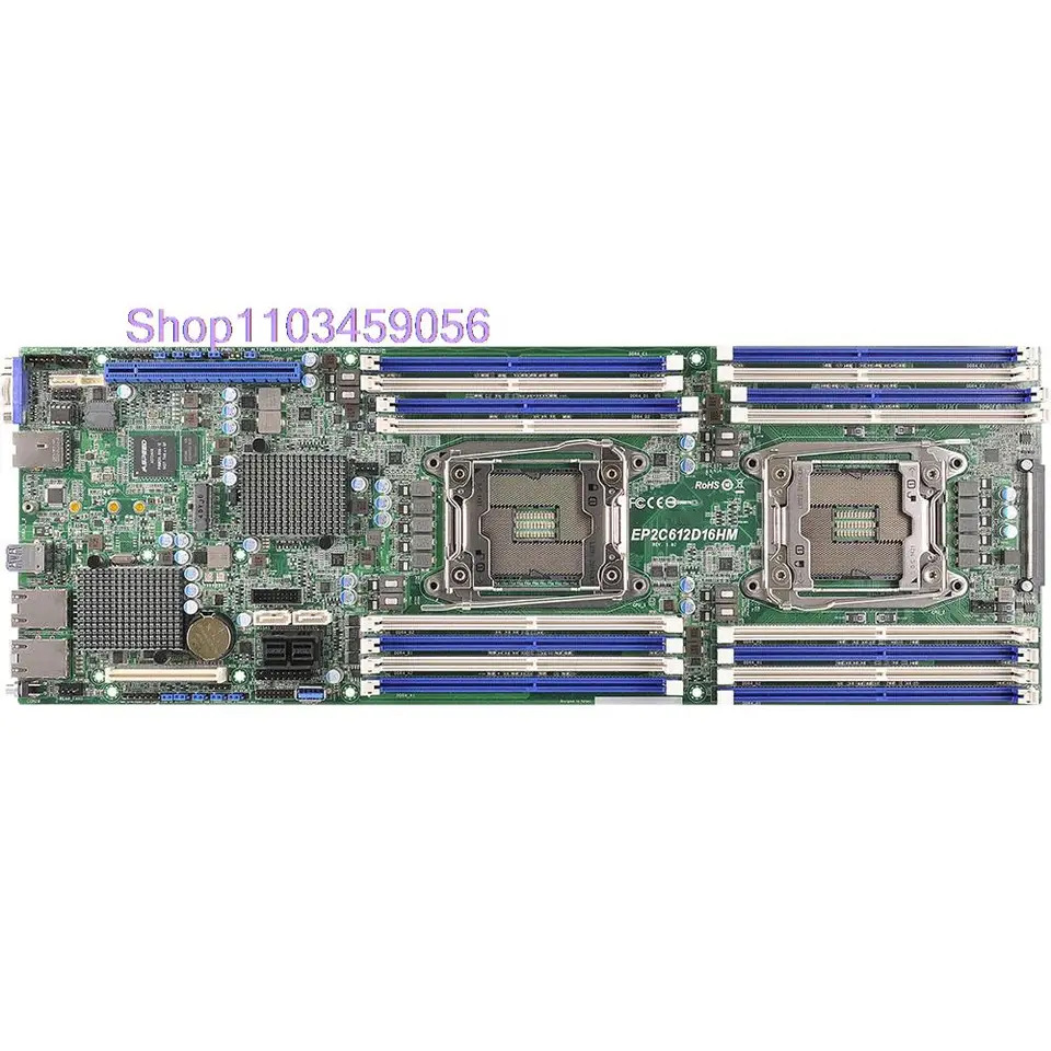 ASRock호환 랙 LGA2011 DDR3 지지대 E5-2600 V3 V4 서버 마더보드 EP2C612D16HM