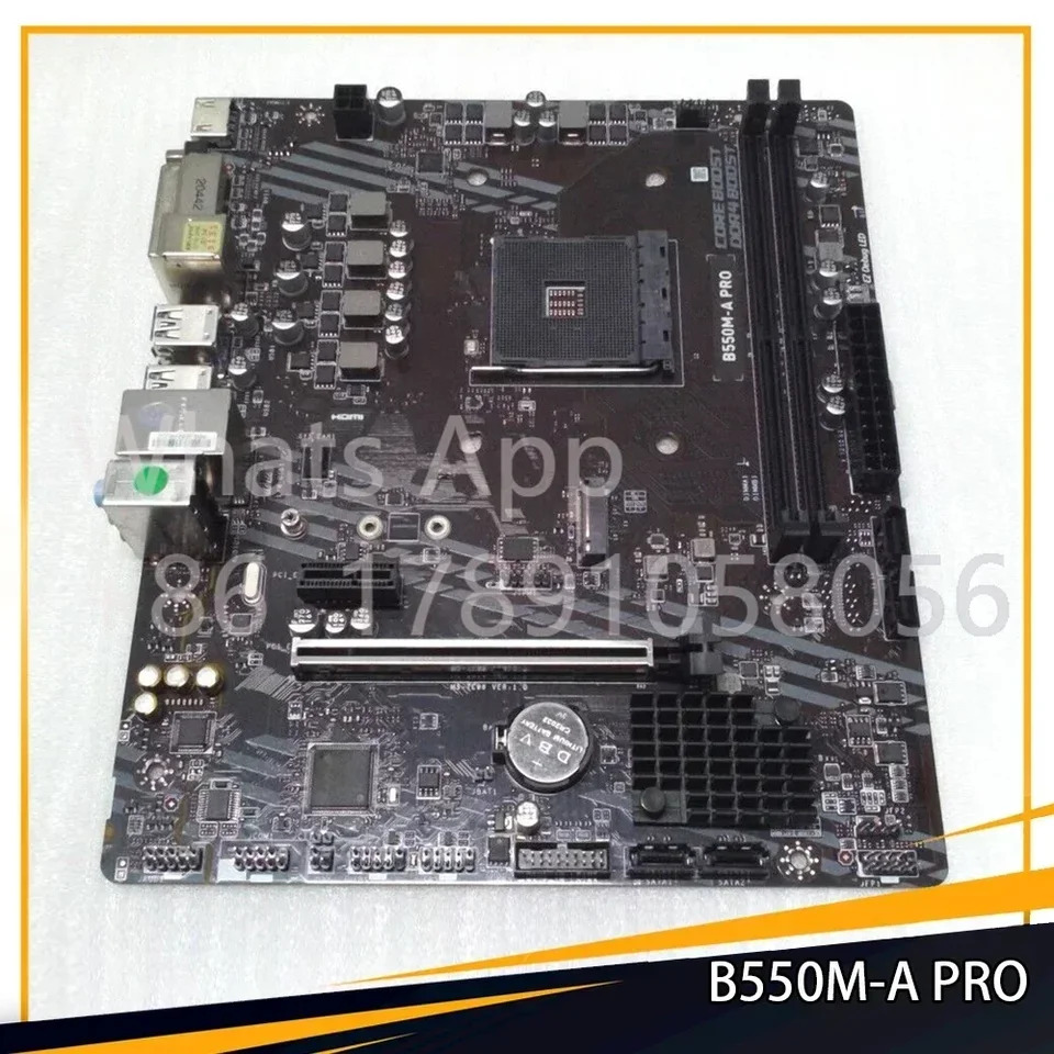 B550M-A PRO 마더보드 AM4 DDR4 64G SATA3 M.2 PCI-E4.0 USB 3.2 Gen1 마이크로 PC 지지대 3 세대