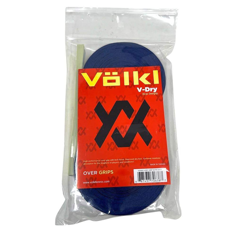 Volkl V-Dry Grip 오버그립 고성능 테니스 30팩) 그립 (네이비, 12 pack Black - 상품 이미지