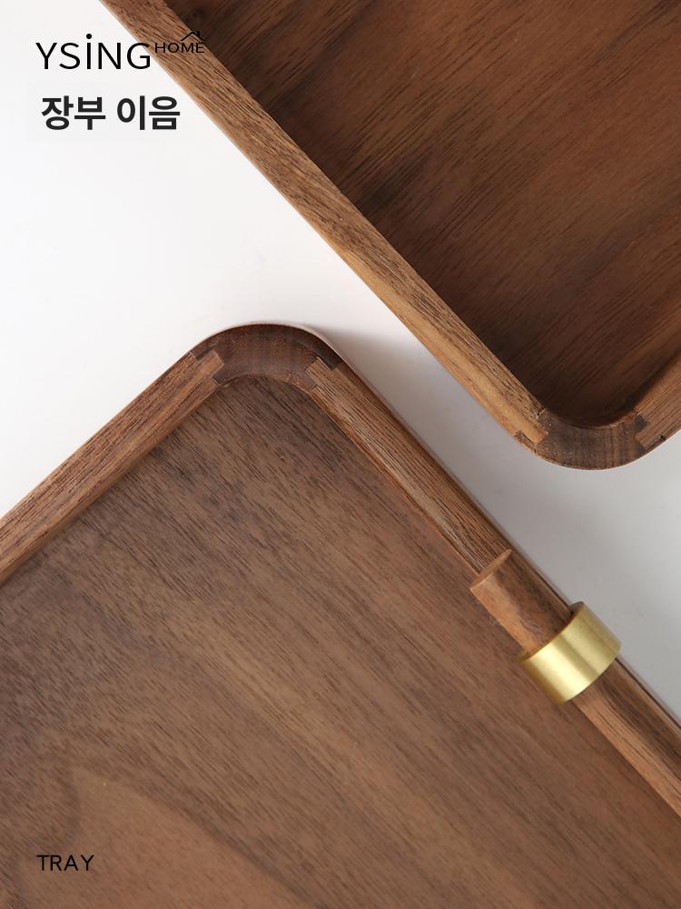 나무 서빙트레이 접시 사각형 원형 플래터 보드 모양 - 상세 이미지 4