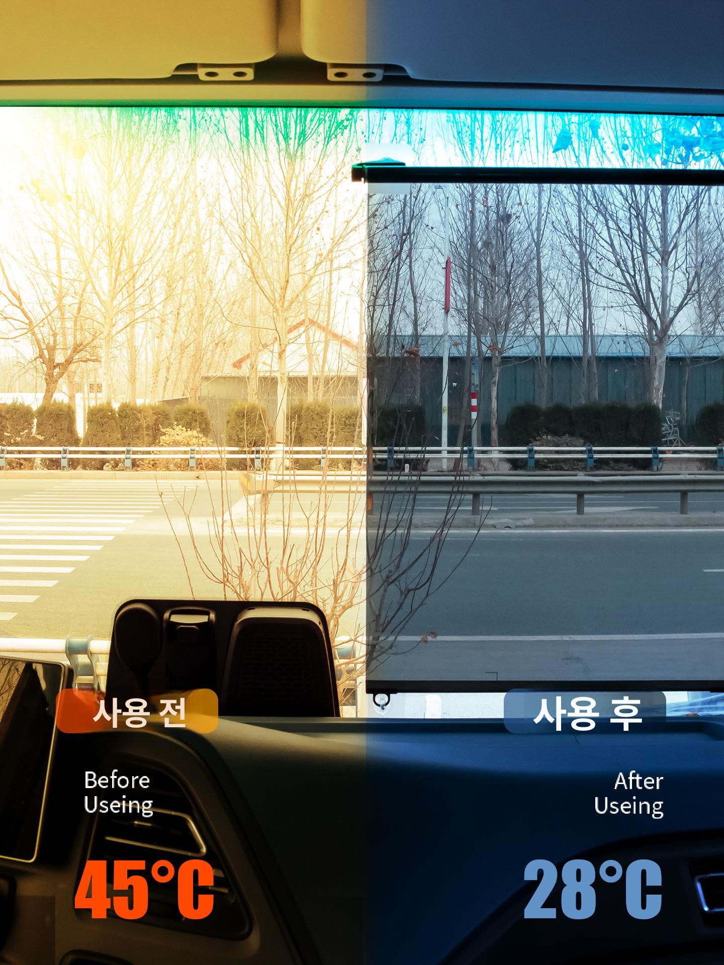햇빛 가리개 썬스크린 커튼 차량용 선바이저 썬쉐이드 롤스크린 수납 암막 선블라인드 - 상세 이미지 3