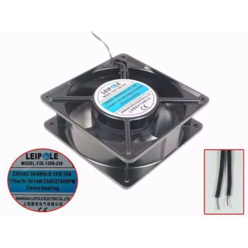 Jcon LEIP-LE F2E-120S-230 2핀 서버 냉각팬 AC 230V 0.12A mm