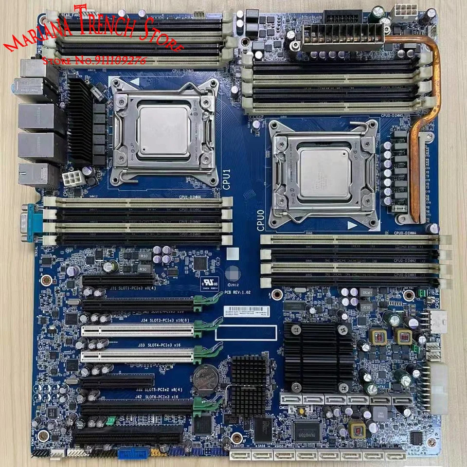 hp호환 Z820 타워 PC 마더보드 REV1.02 708464-001 618266-002