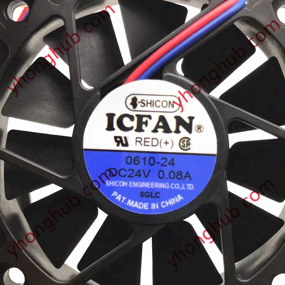 ICFAN E232190 0610-24 DC 24V 0.08A mm 2핀 서버 냉각팬