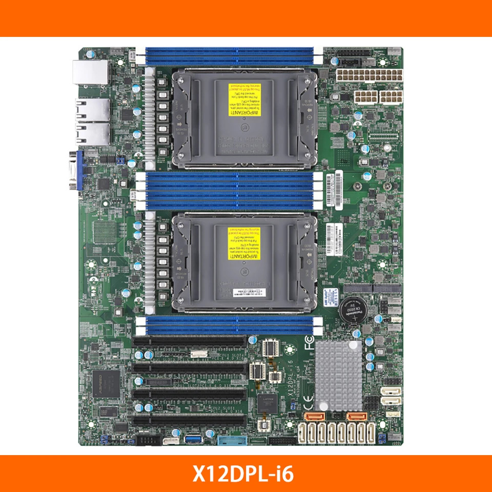 슈퍼마이크로 X12DPL-i6 양방향 서버 마더보드 C621A LGA-4189 DDR4-3200MHz 12XSATA 3 256GB