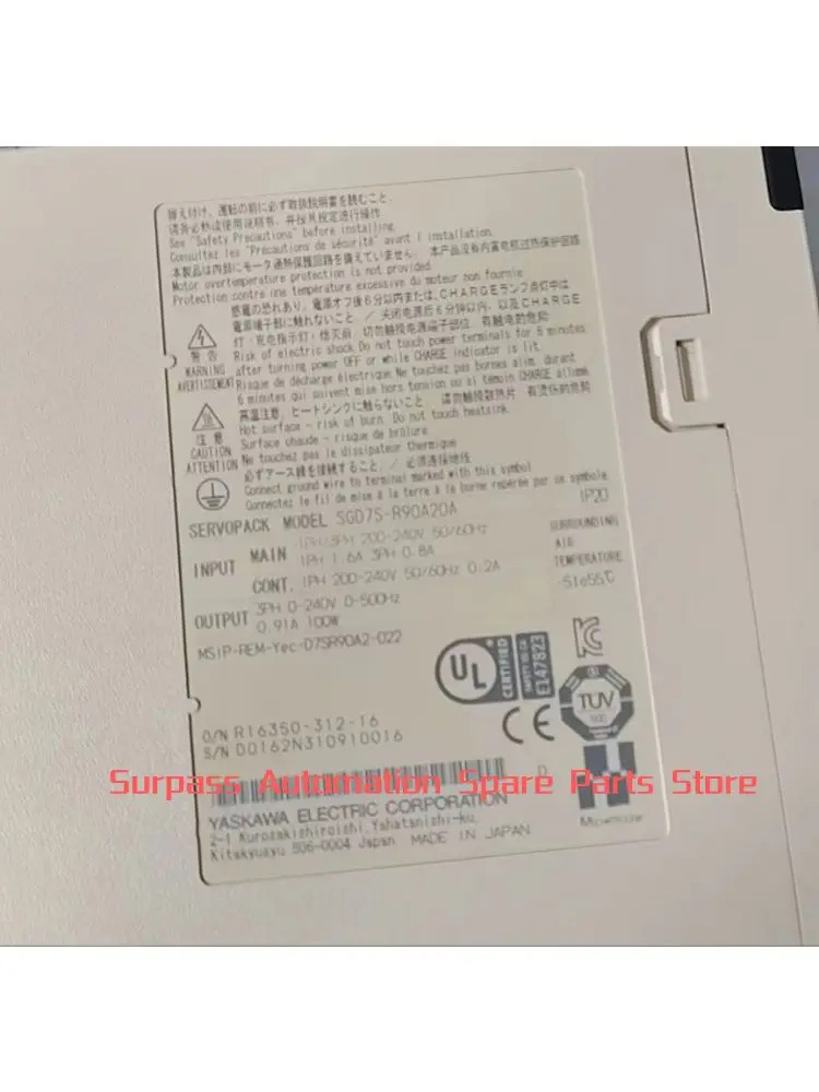 SGD7S-R90A20A 리퍼 서보 드라이브 100W 기능 OK