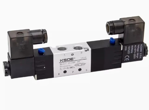 KSOE 3위치 5방향 솔레노이드 밸브 4V130C-06 DC24V AC220V 4V130E-06 4V130P-06 4V230C-08 4V230E-08 4V230P-08
