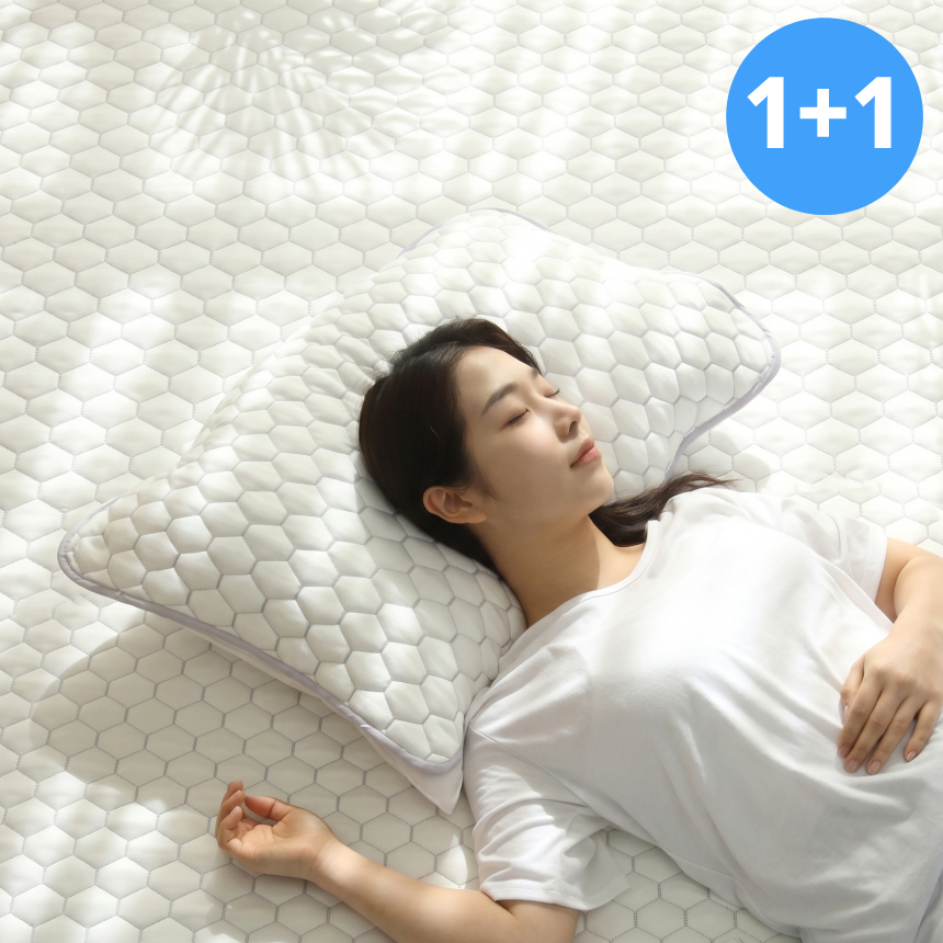 항균 듀라론 냉감 베개커버 1+1 5070 쿨링 냉감패드 누빔 베겟잎 베개피 롱베게 여름 - 상품 이미지