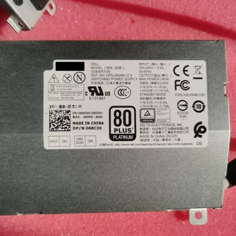 델 옵티플렉스 5260 7460 7470 AIO L240EPA-00 D240EPA-00 68C30 451FP YH49N M65JR 전원공급장치