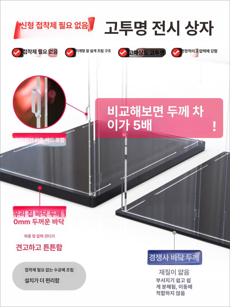 아크릴 피규어케이스 진열장 대형 정리함 피규어장식장 디스플레이 프라 모델 보관 - 상세 이미지 2