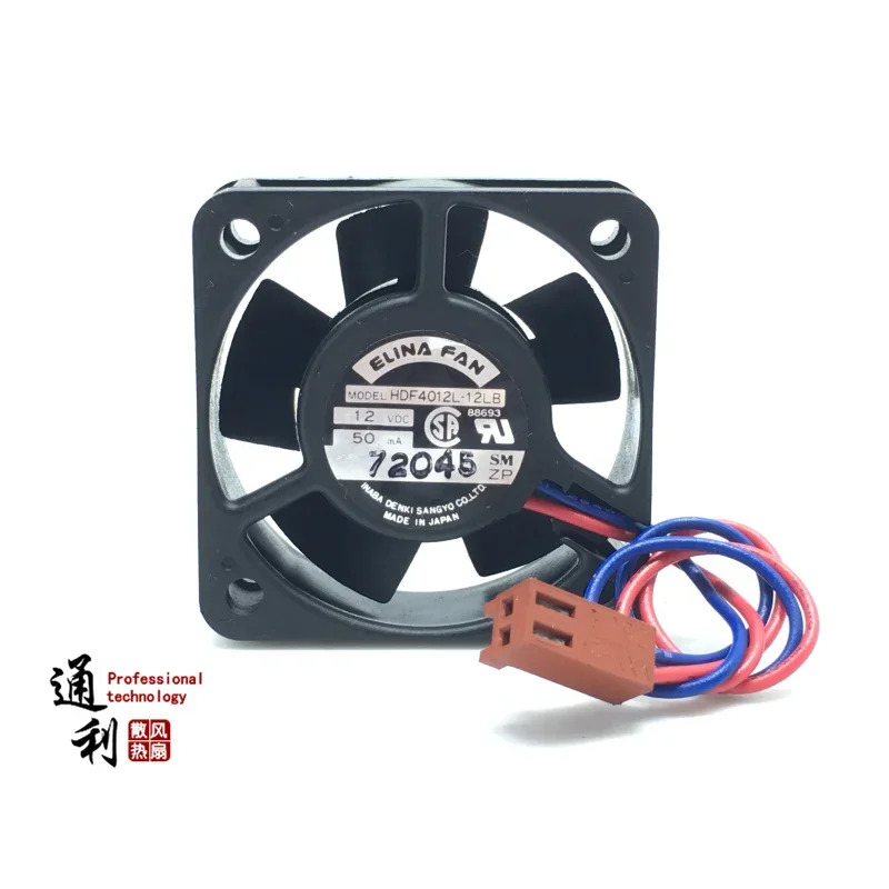 ELINA 냉각팬 4012L-12LB 사각 2핀 서버 DC 12V 50mA mm