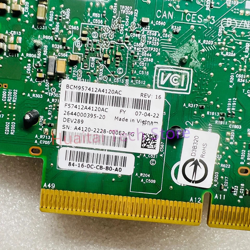 PCIe 듀얼 포트 브로드컴 BCM57412기가비트 NIC BCM957412A